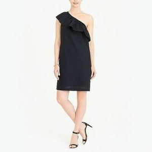 JCrew Linen Single Shoulder Dress